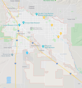 Map of Tucson City Limits