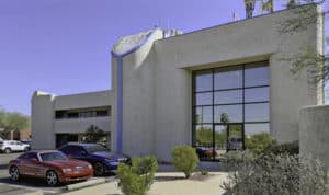 Front view of building located at 7070 N Oracle in NW Tucson where D&H AC's new office is located