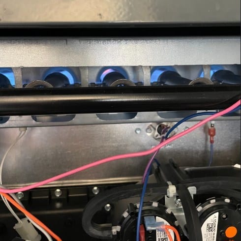 Gas leak detected requires a furnace repair