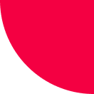 Abstract pink curved shape on a black background, decorative element about one-quarter of a circle edge visible