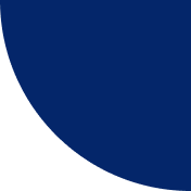 Decorative abstract blue curved shape in the top-right area (no meaningful content)
