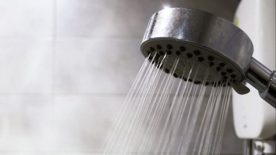 Hot water from a showerhead